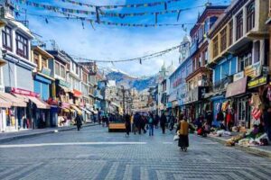 Leh Market, a vibrant hub for local shopping and cultural experiences in Ladakh