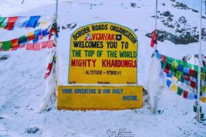 Khardung La Pass, a worlds highest motorable road